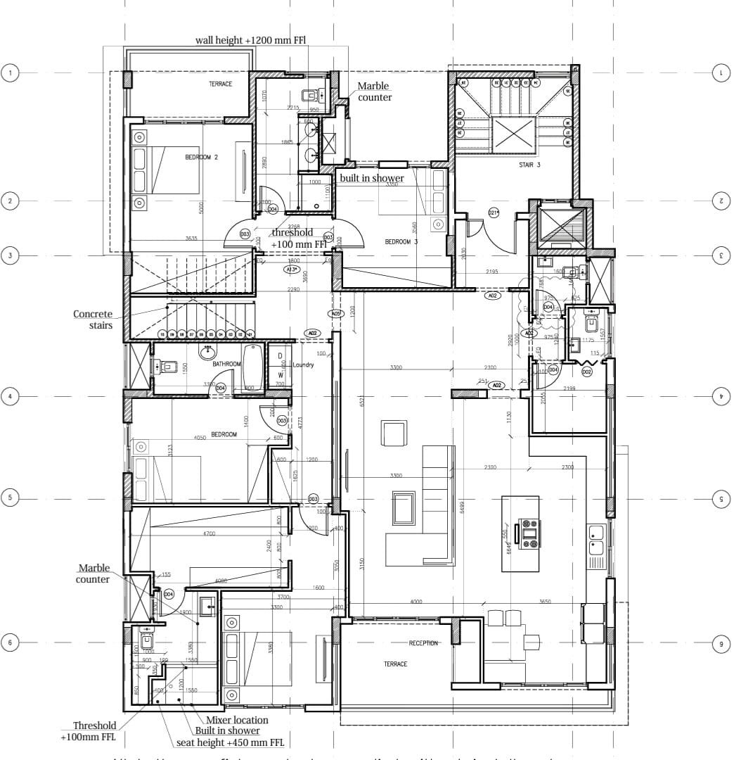 Floor plan for penthouse at Pyramids Heights