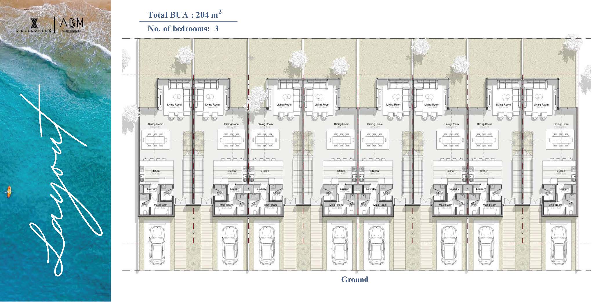 Floor plan for townhouse at Bianchi Ilios