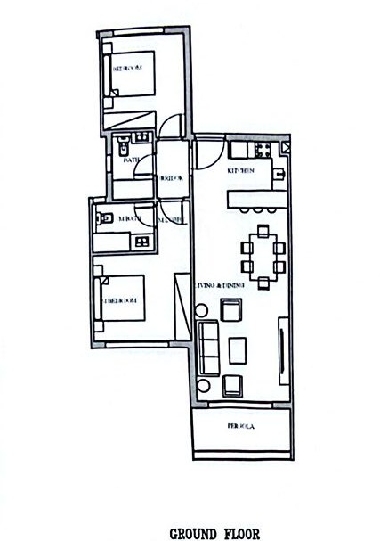 Floor plan for chalet at Plage