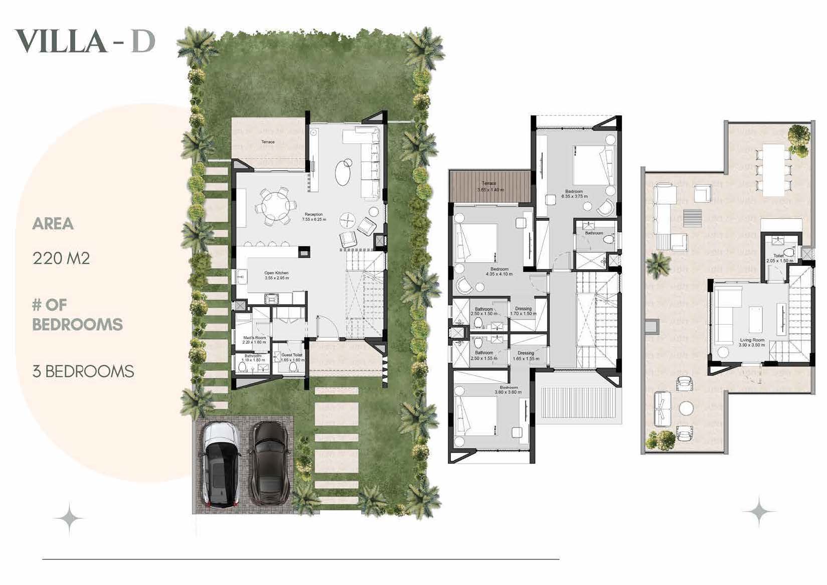 Floor plan for villa at Mar Bay - Ras El Hekma