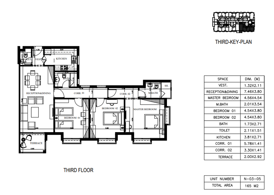 Floor plan for apartment at Parklane