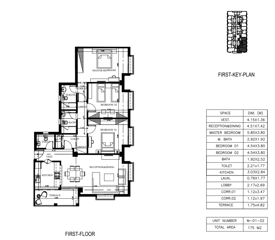 Floor plan for apartment at Parklane