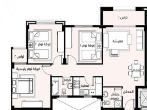 Floor plan for apartment at Madinaty