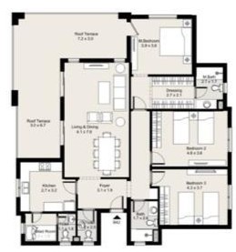 Floor plan for apartment at DISTRICT 5