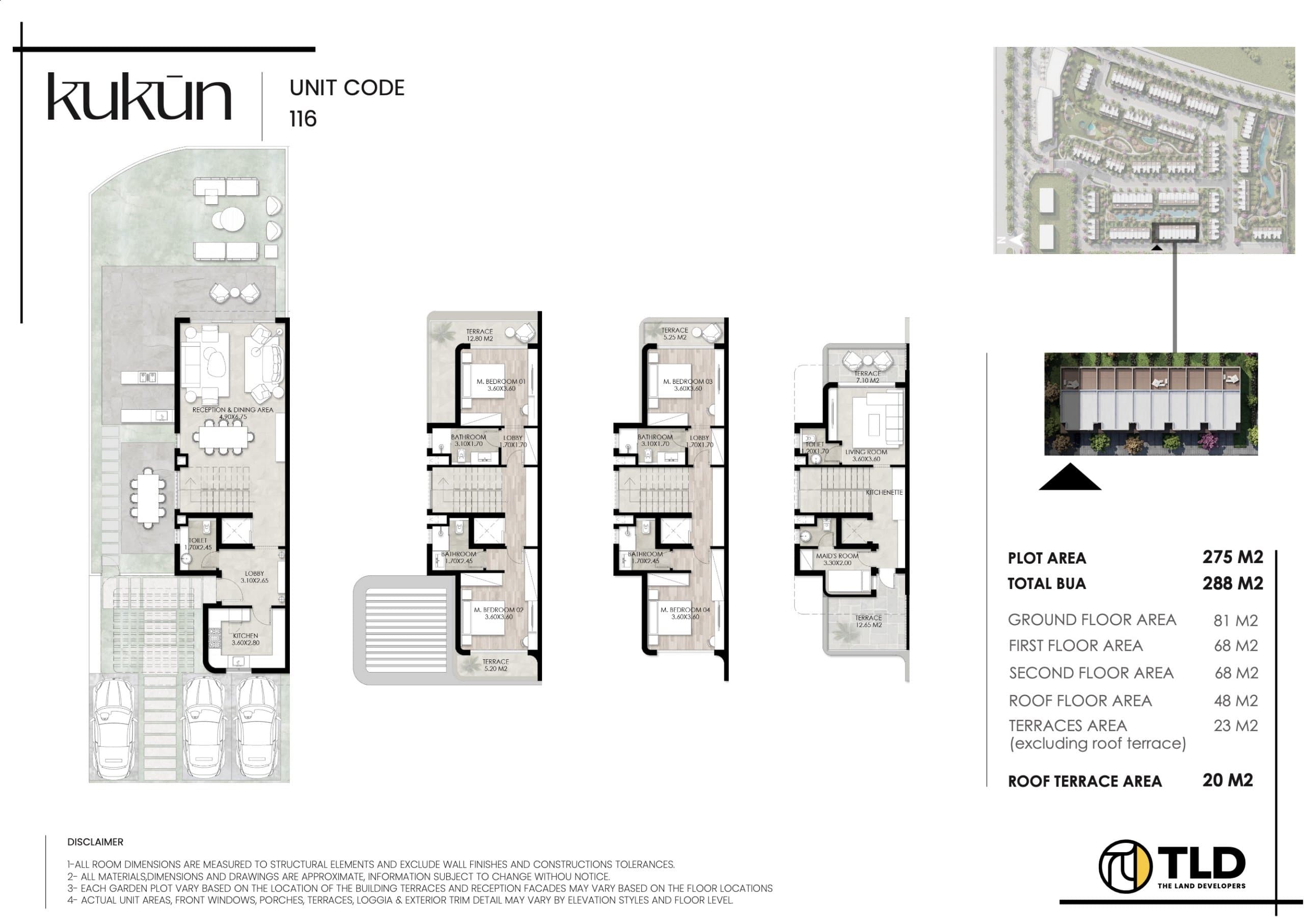 Floor plan for townhouse at Kukun