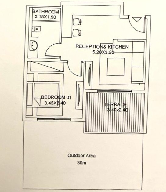 Floor plan for chalet at Safia - Ras El Hekma