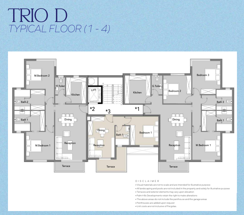 Floor plan for apartment at Badya
