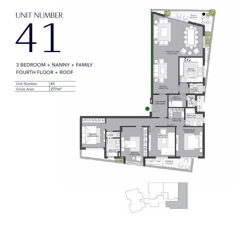 Floor plan for penthouse at V Residences By Villette