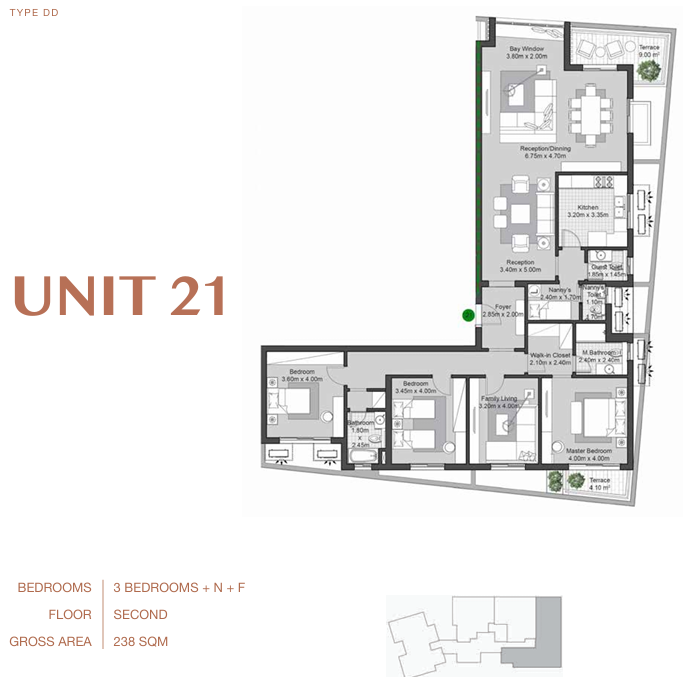 Floor plan for apartment at V Residences By Villette