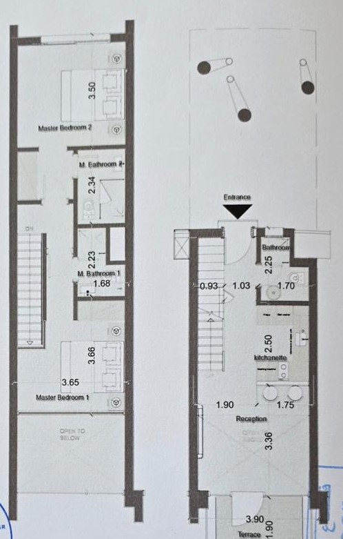 Floor plan for duplex at D-Bay