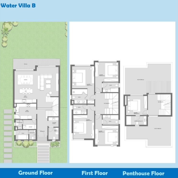 Floor plan for villa at Hacienda Waters