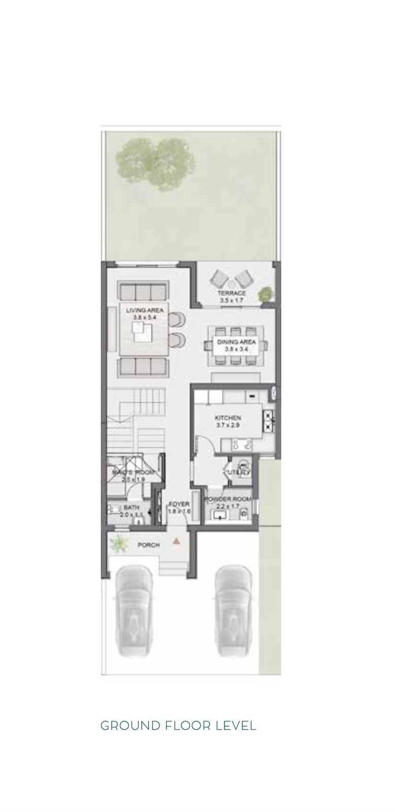 Floor plan for townhouse at Belle Vie