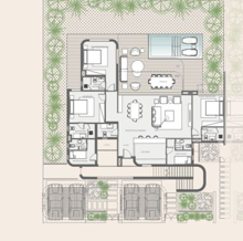 Floor plan for chalet at Almaza Bay