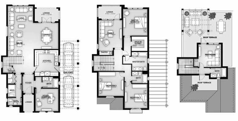 Floor plan for villa at Mivida