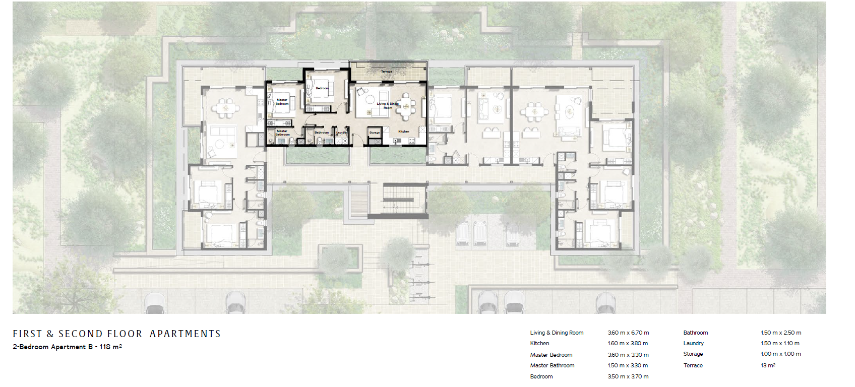 Floor plan for apartment at Ras Soma