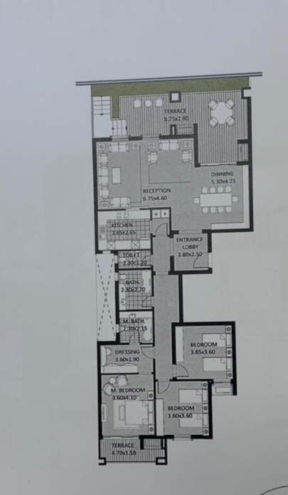 Floor plan for apartment at October Plaza
