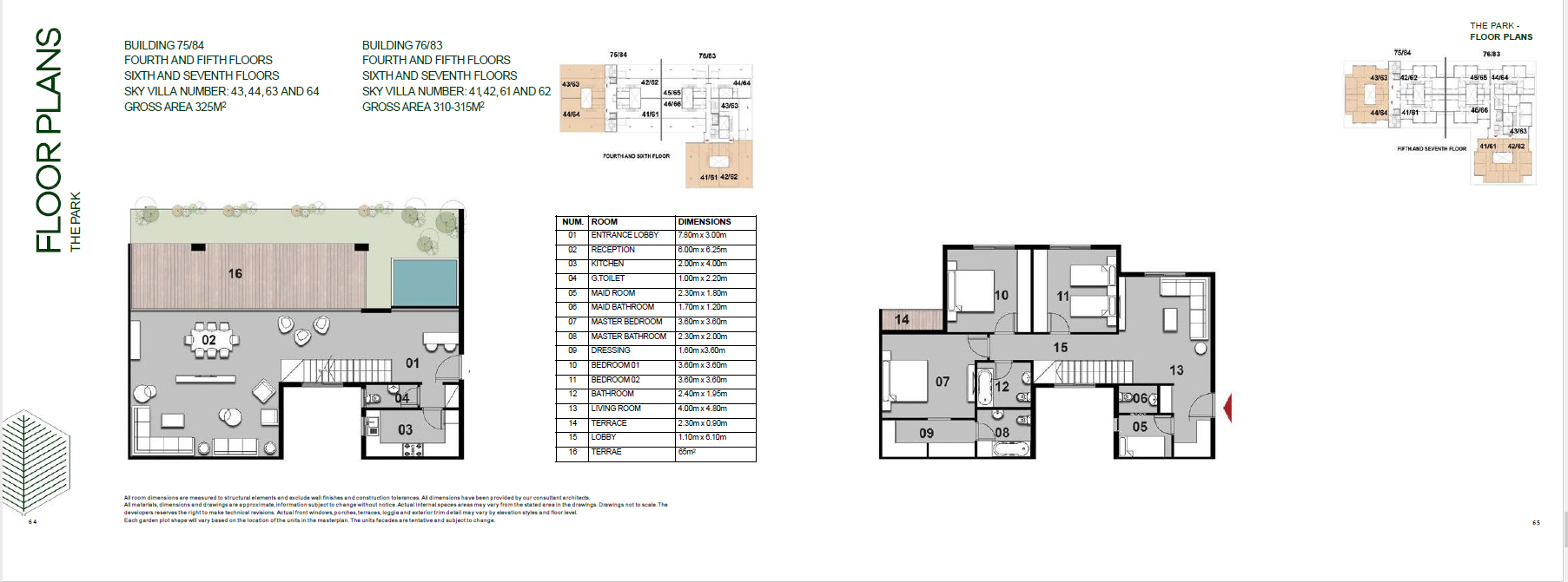 Floor plan for duplex at Il Bosco New Capital
