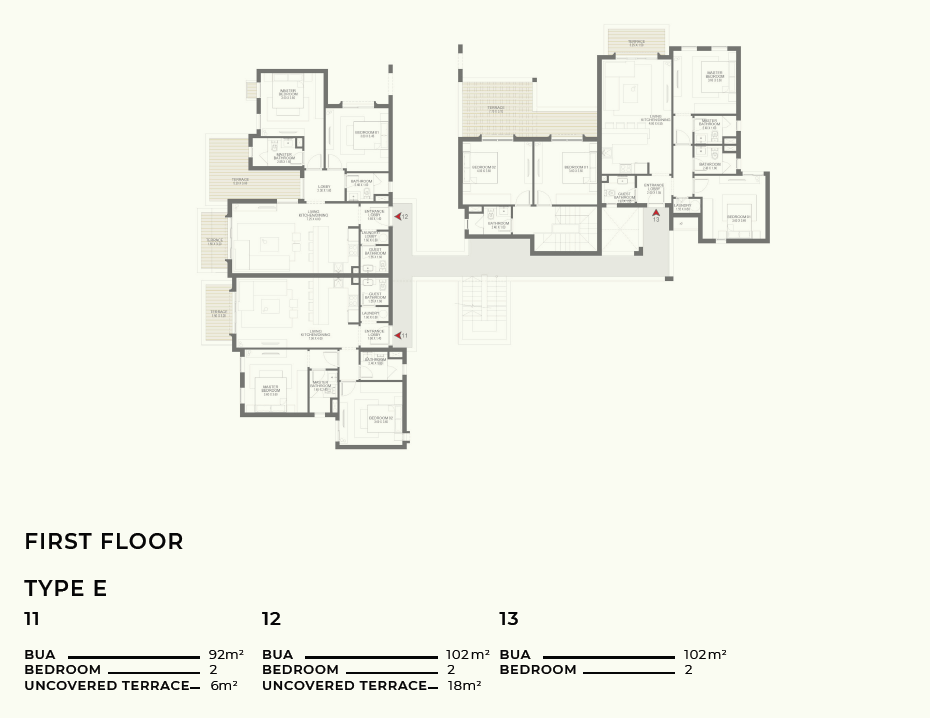 Floor plan for penthouse at Town Walk