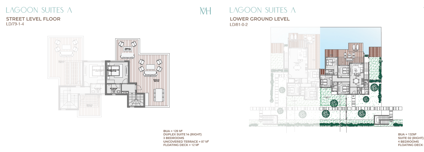 Floor plan for duplex at Aden