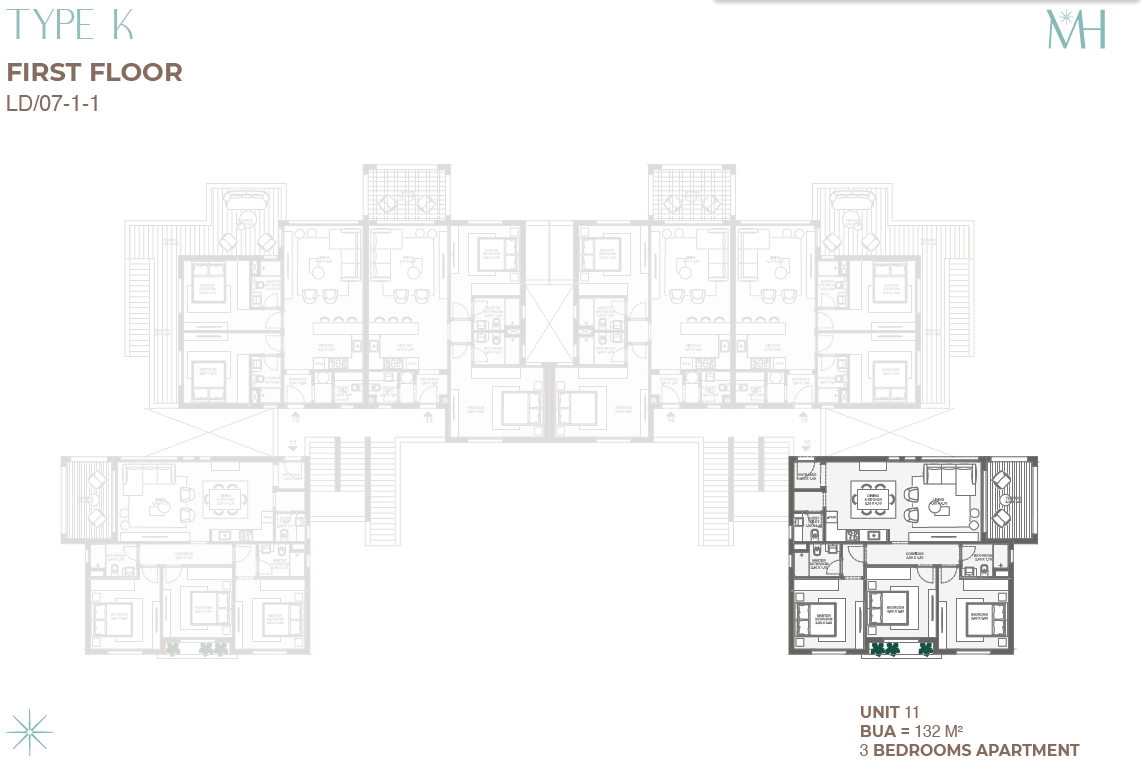 Floor plan for apartment at Aden