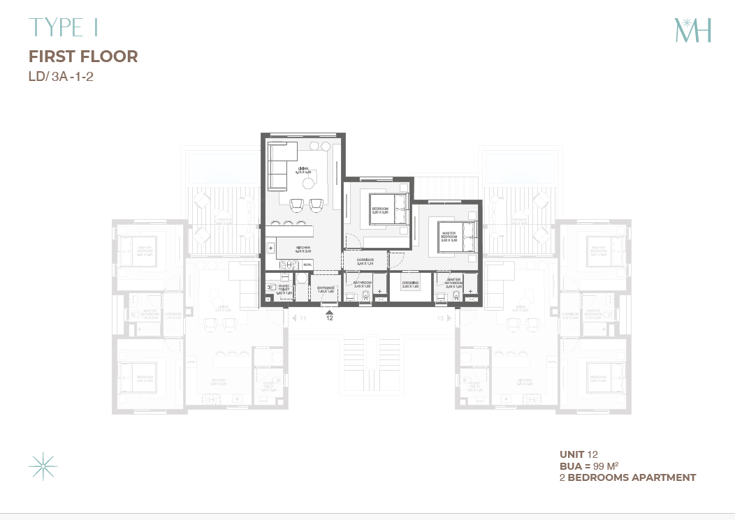 Floor plan for apartment at Aden