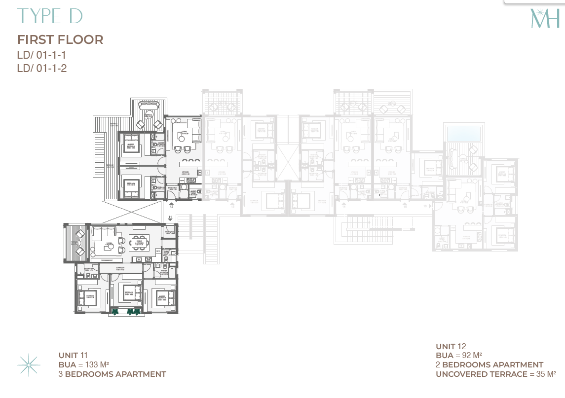 Floor plan for apartment at Aden