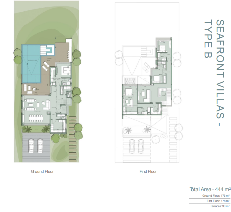 Floor plan for villa at Fouka Bay