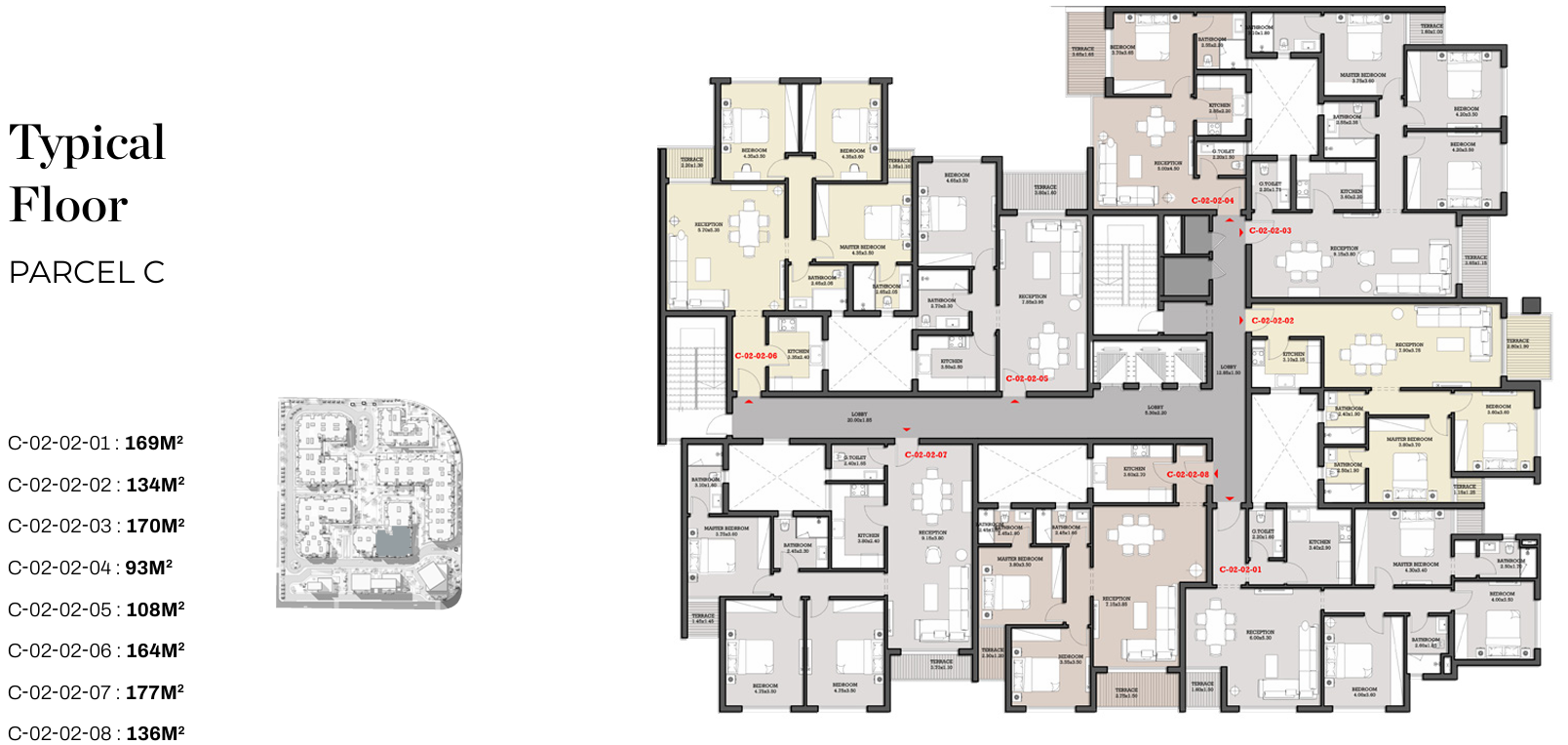 Floor plan for apartment at Garnet