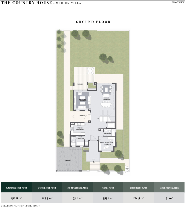 Floor plan for villa at The Estates