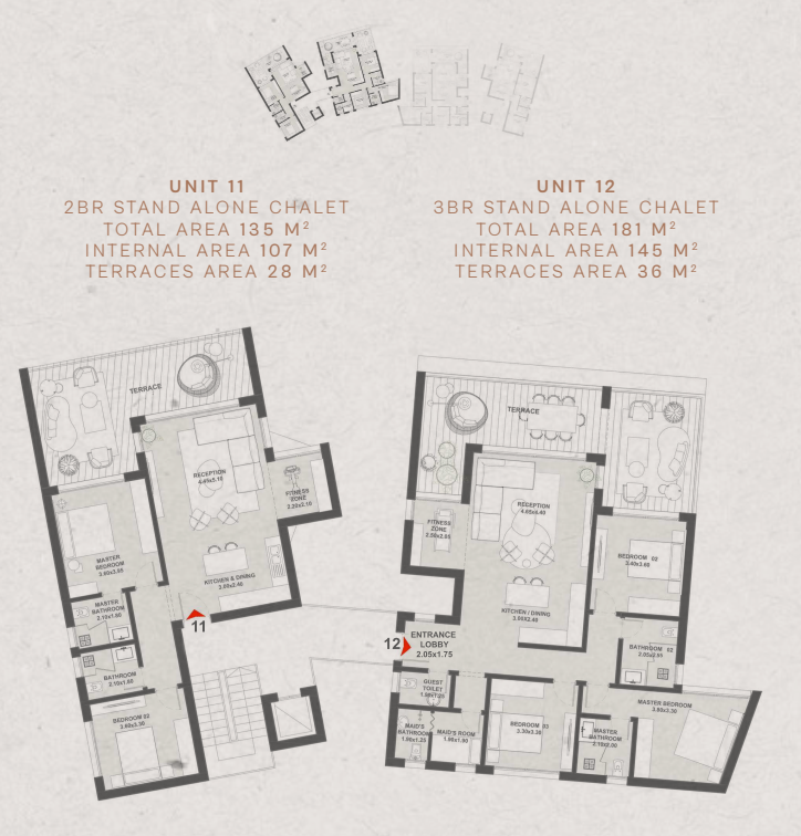 Floor plan for chalet at Geo The Med