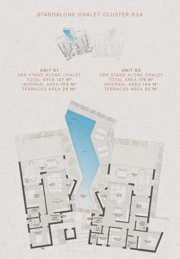 Floor plan for chalet at Geo The Med