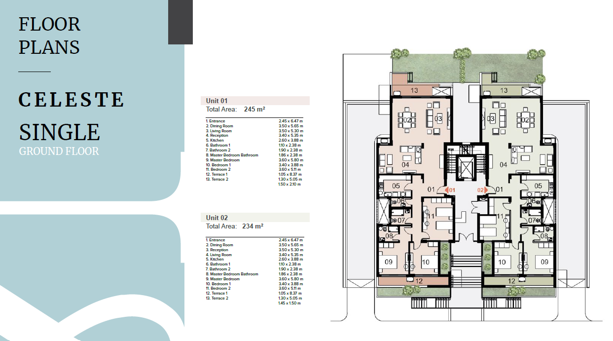Floor plan for apartment at Mazarine