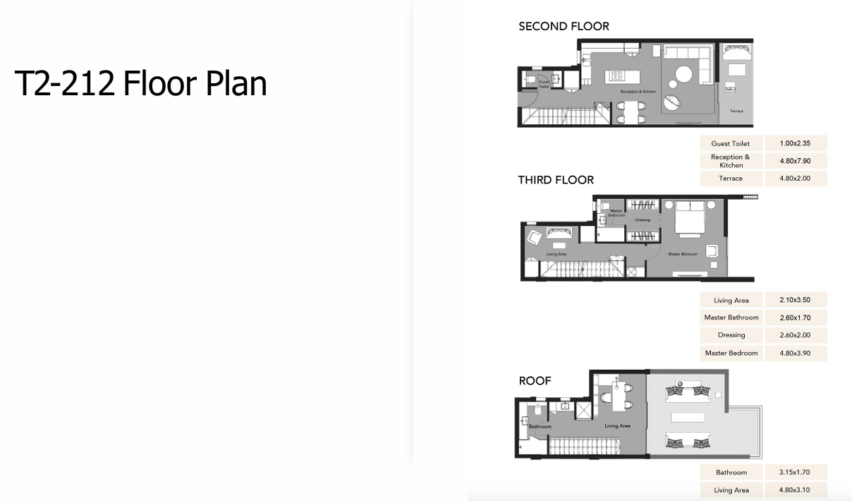 Floor plan for duplex at Pyramids Heights