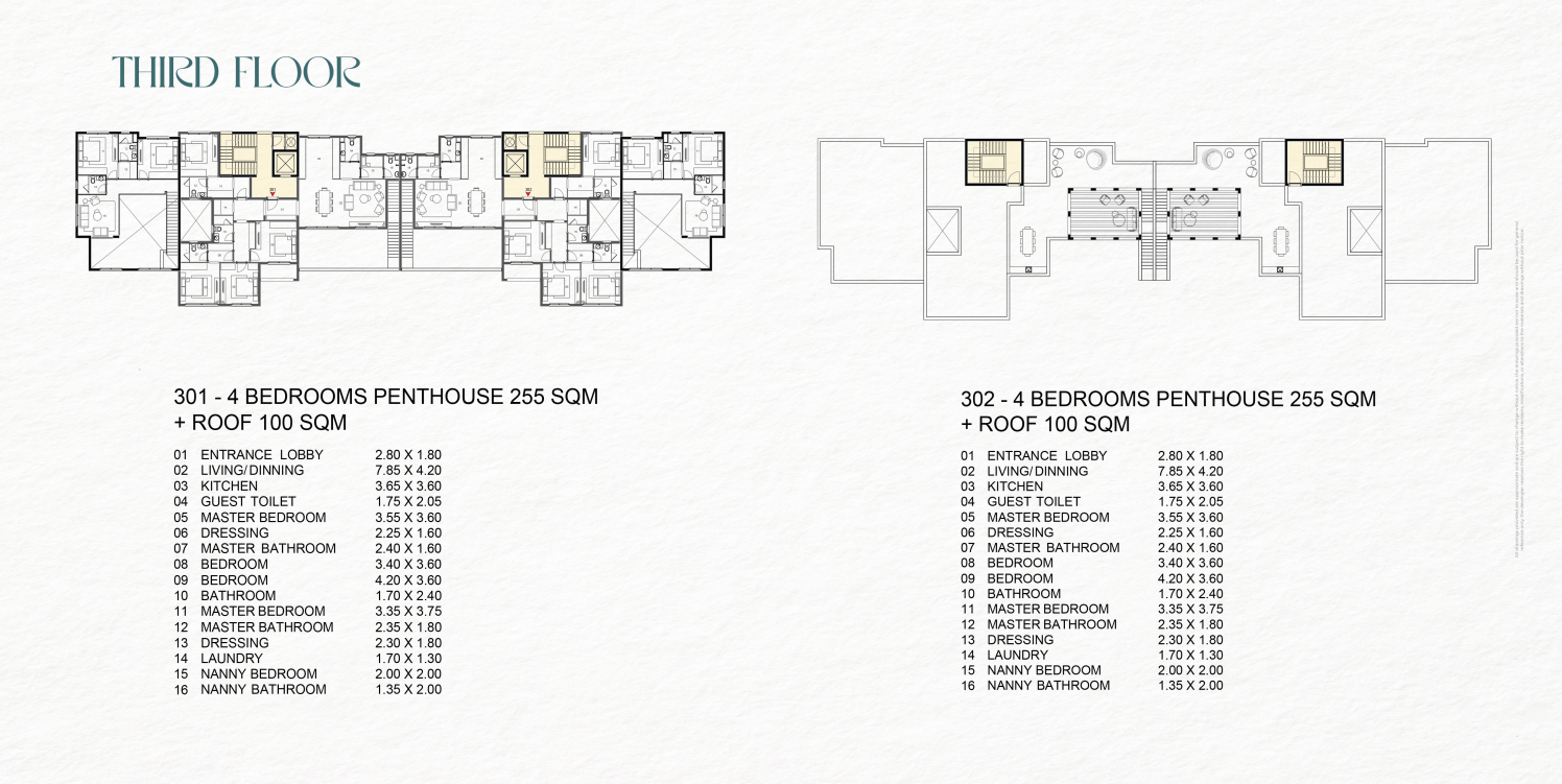Floor plan for apartment at Saada Boutique