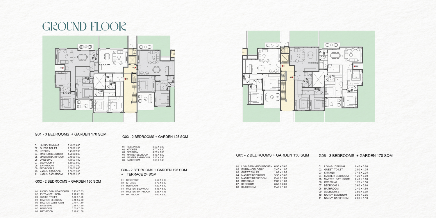 Floor plan for apartment at Saada Boutique