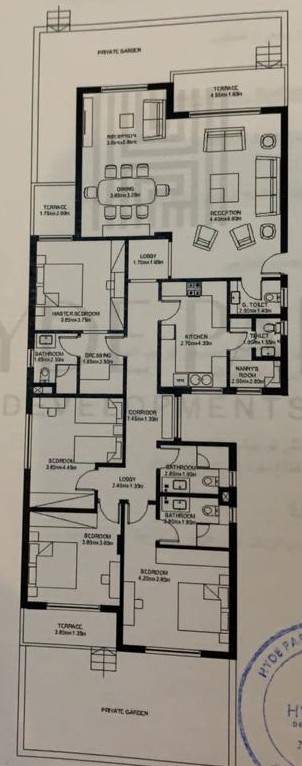 Floor plan for apartment at Hyde Park