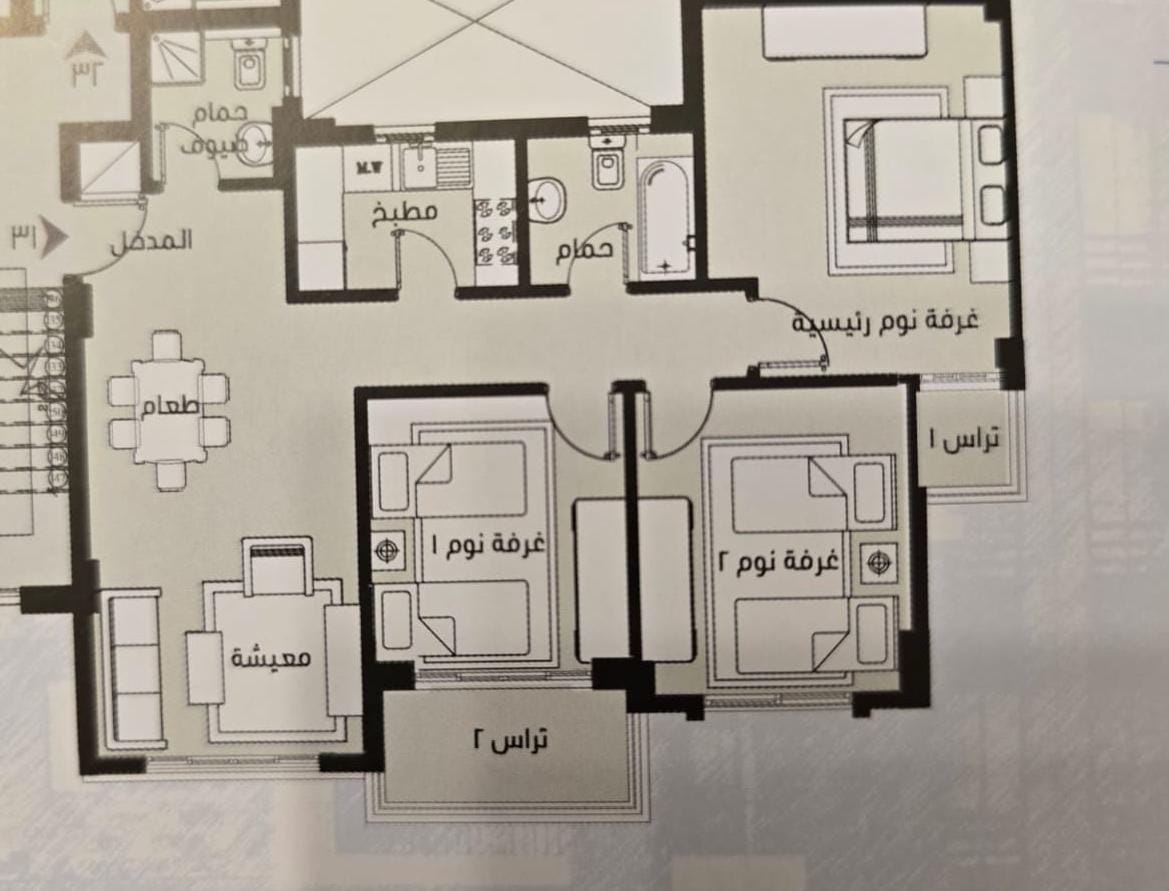 Floor plan for apartment at Madinaty