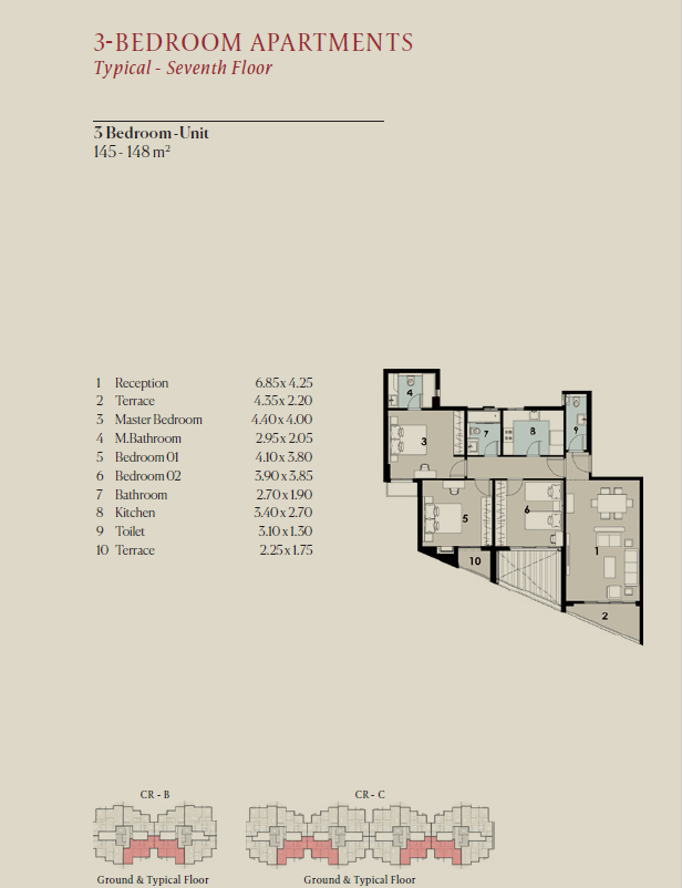Floor plan for apartment at The Brooks