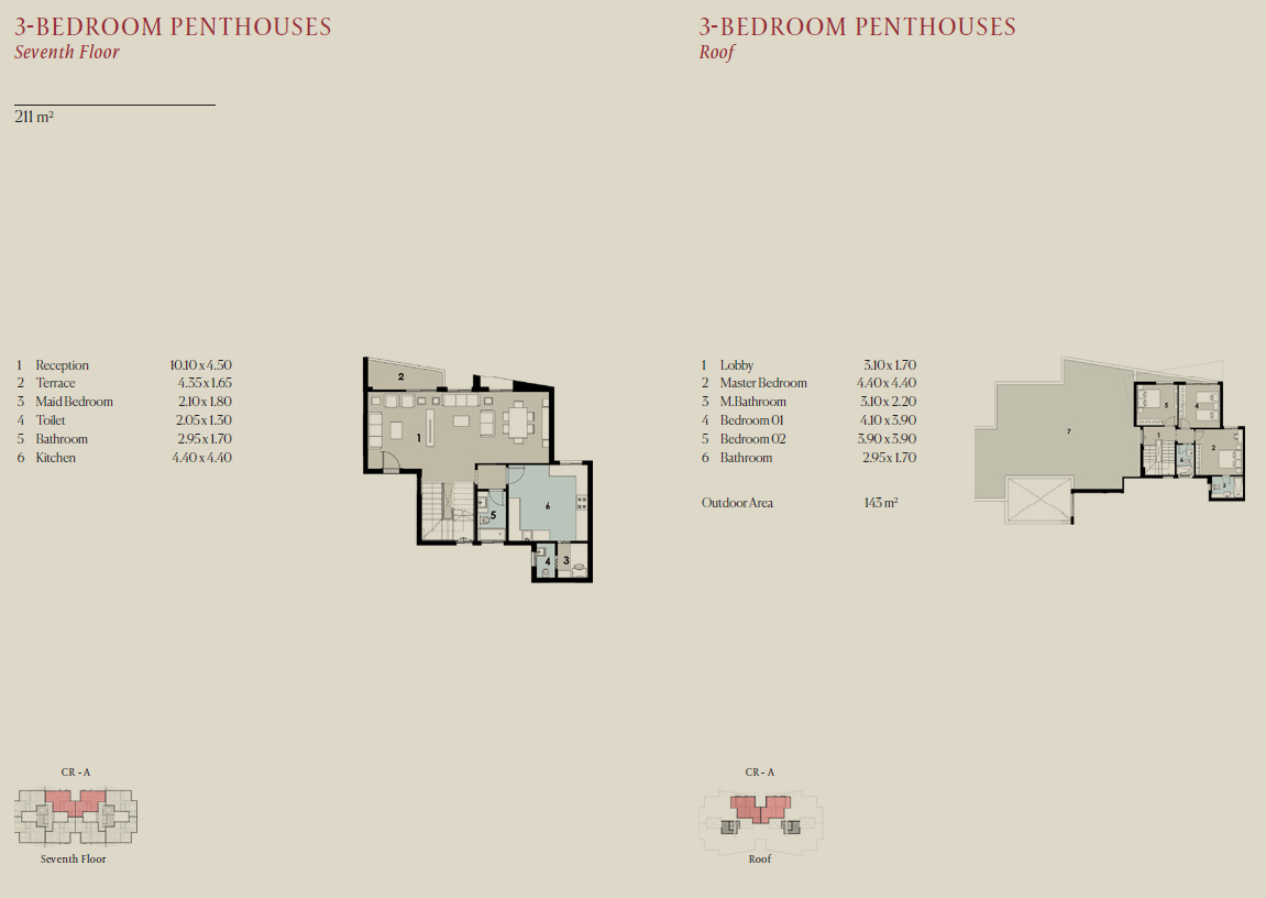 Floor plan for penthouse at The Brooks