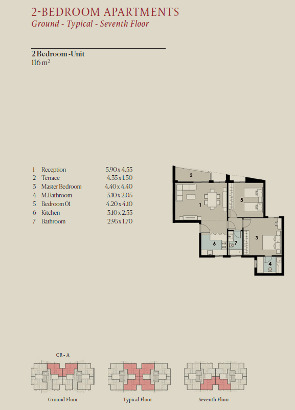 Floor plan for apartment at The Brooks