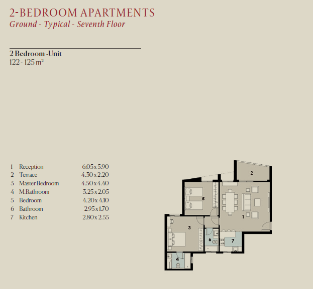 Floor plan for apartment at The Brooks
