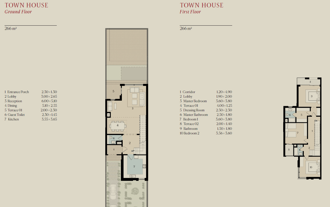 Floor plan for townhouse at The Brooks