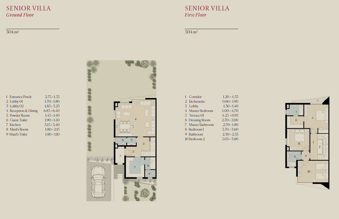 Floor plan for villa at The Brooks