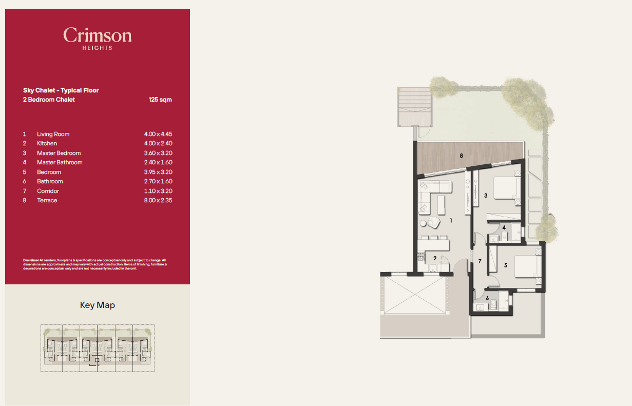 Floor plan for chalet at Jebal El Sokhna