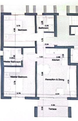 Floor plan for chalet at Fouka Bay