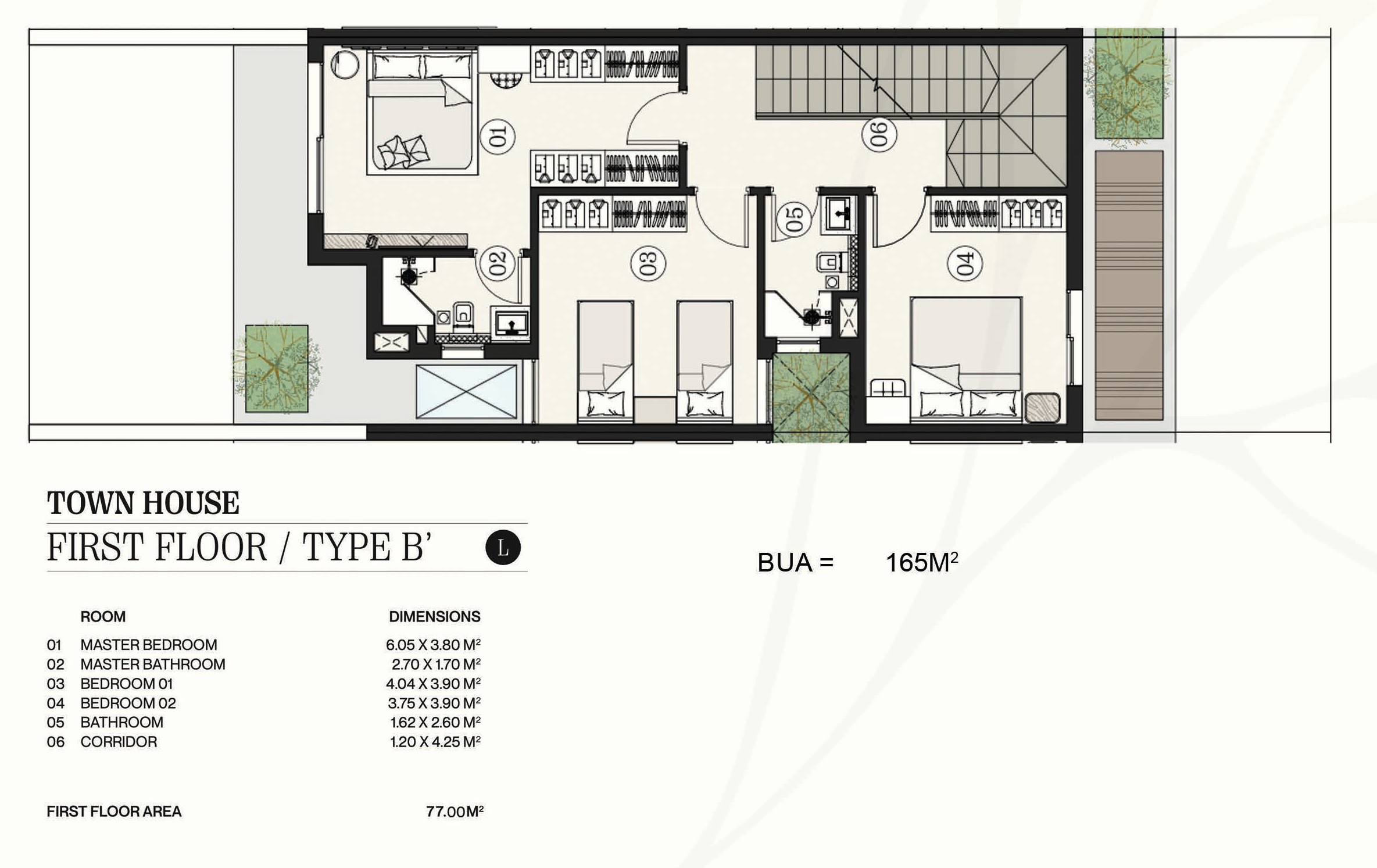 Floor plan for townhouse at Noi