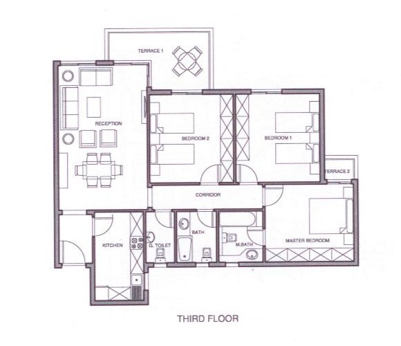 Floor plan for apartment at Mountain View iCity October