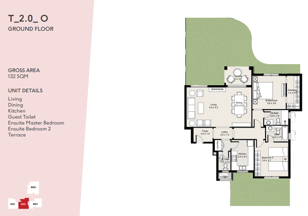 Floor plan for apartment at D Parks New Cairo
