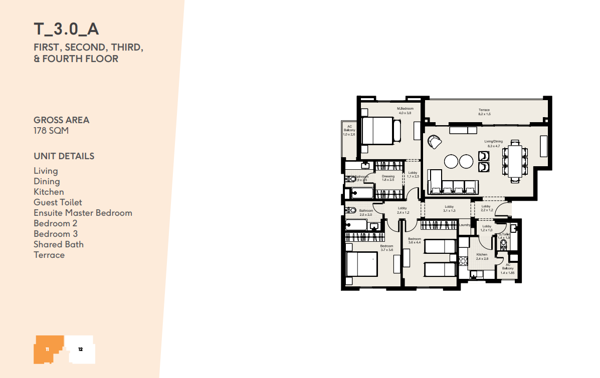 Floor plan for apartment at D Parks New Cairo