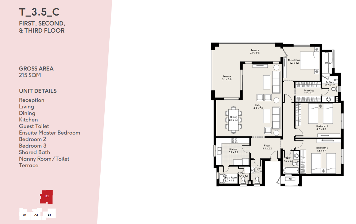 Floor plan for apartment at D Parks New Cairo